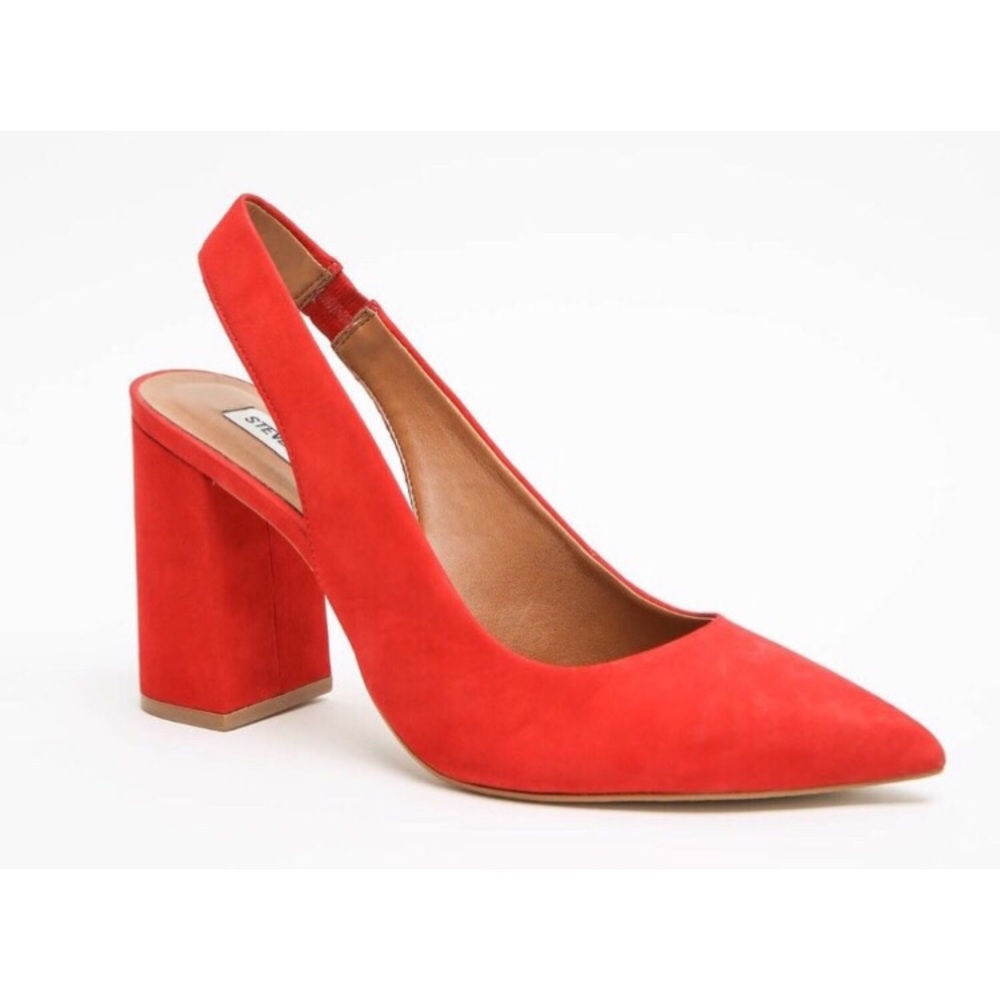 Steve Madden Red Block Heel Slingback